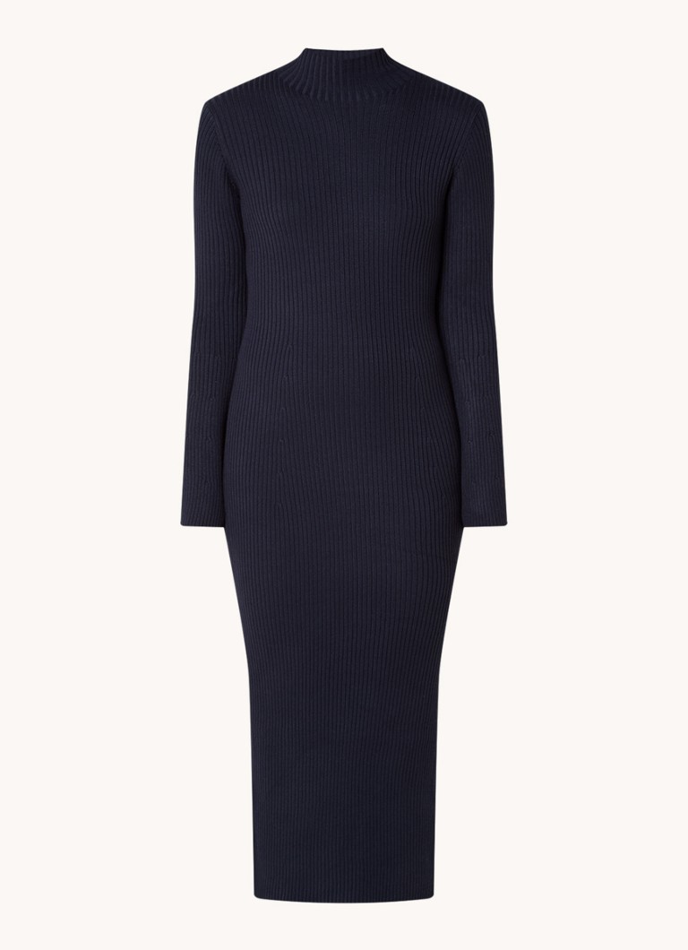 Vestido midi acanalado Lolly de French Connection con cuello alto