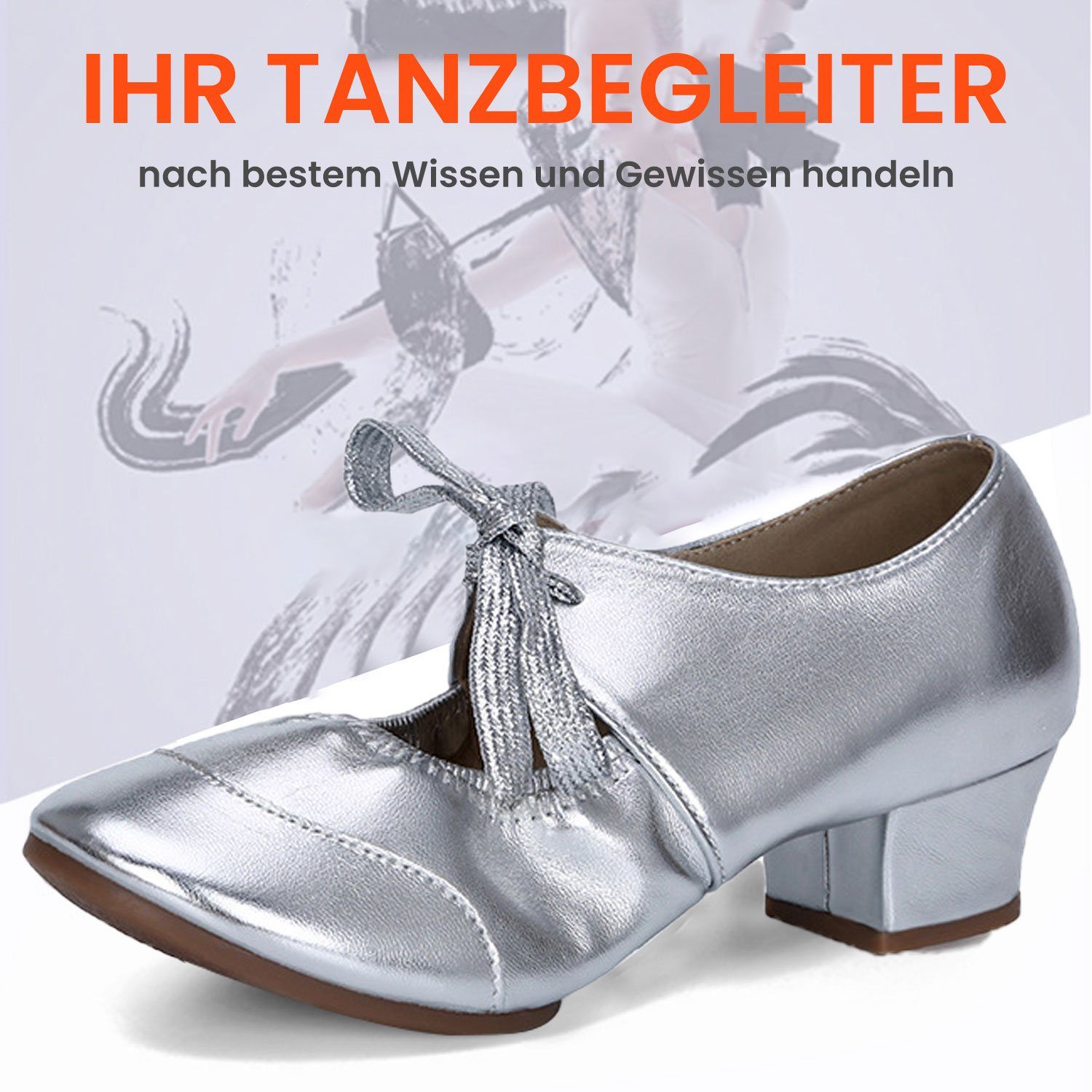 Daisred Tanzschuhe Damen Mary Jane Prinzessin Schuhe Latin Modern Ballerina
