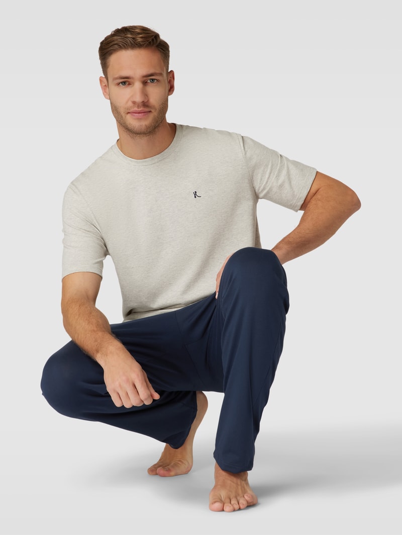 Pyjama-Hose mit Eingrifftaschen in dunkelblau