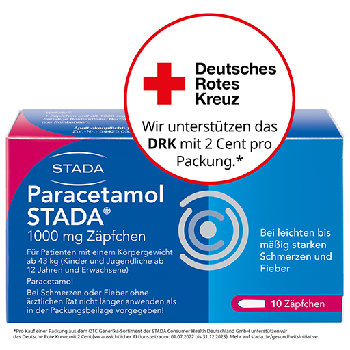 PARACETAMOL STADA 1000 mg Zäpfchen  10 St  Suppositorien