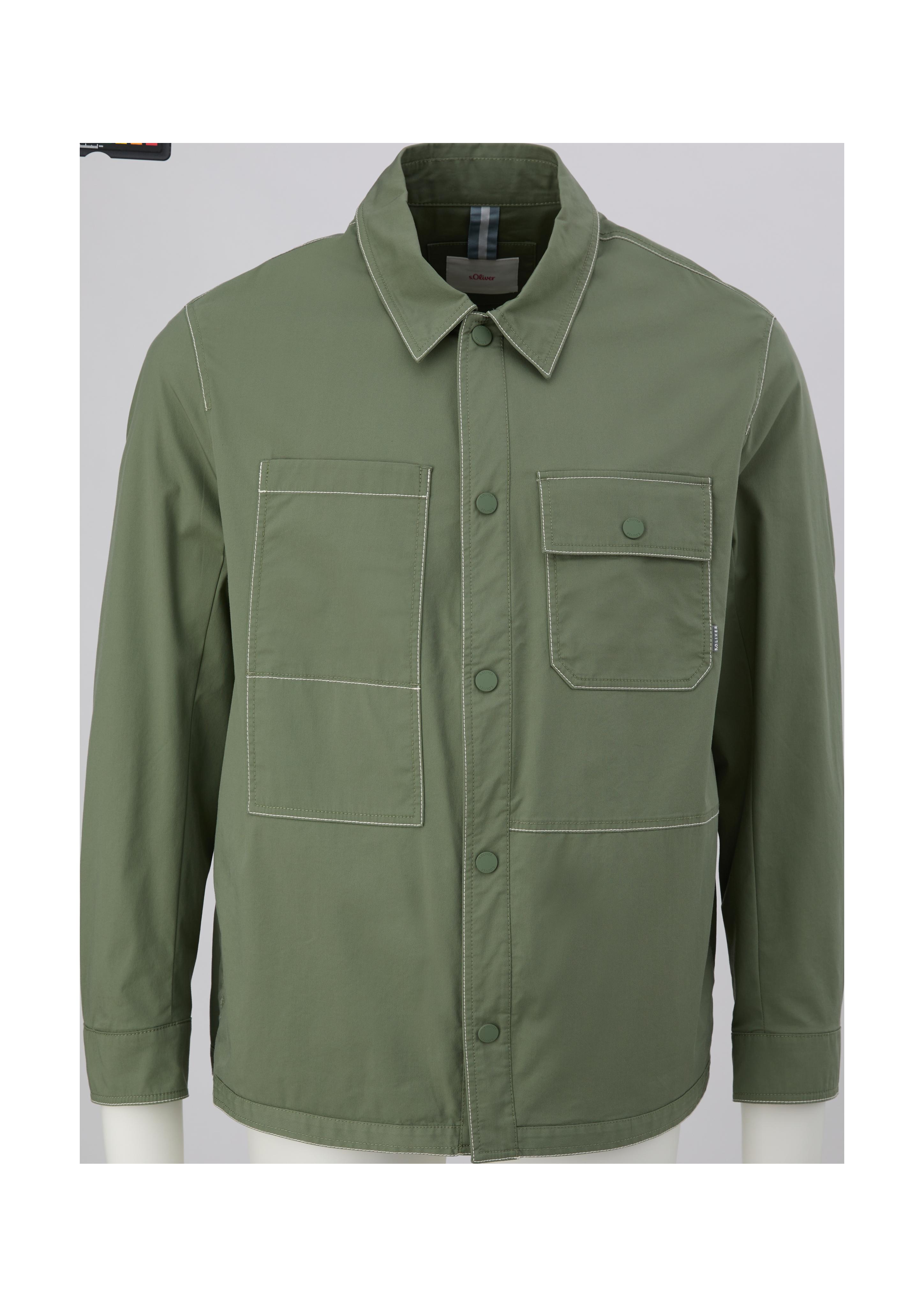 Twill-Overshirt mit Brusttaschen  2133032-7814