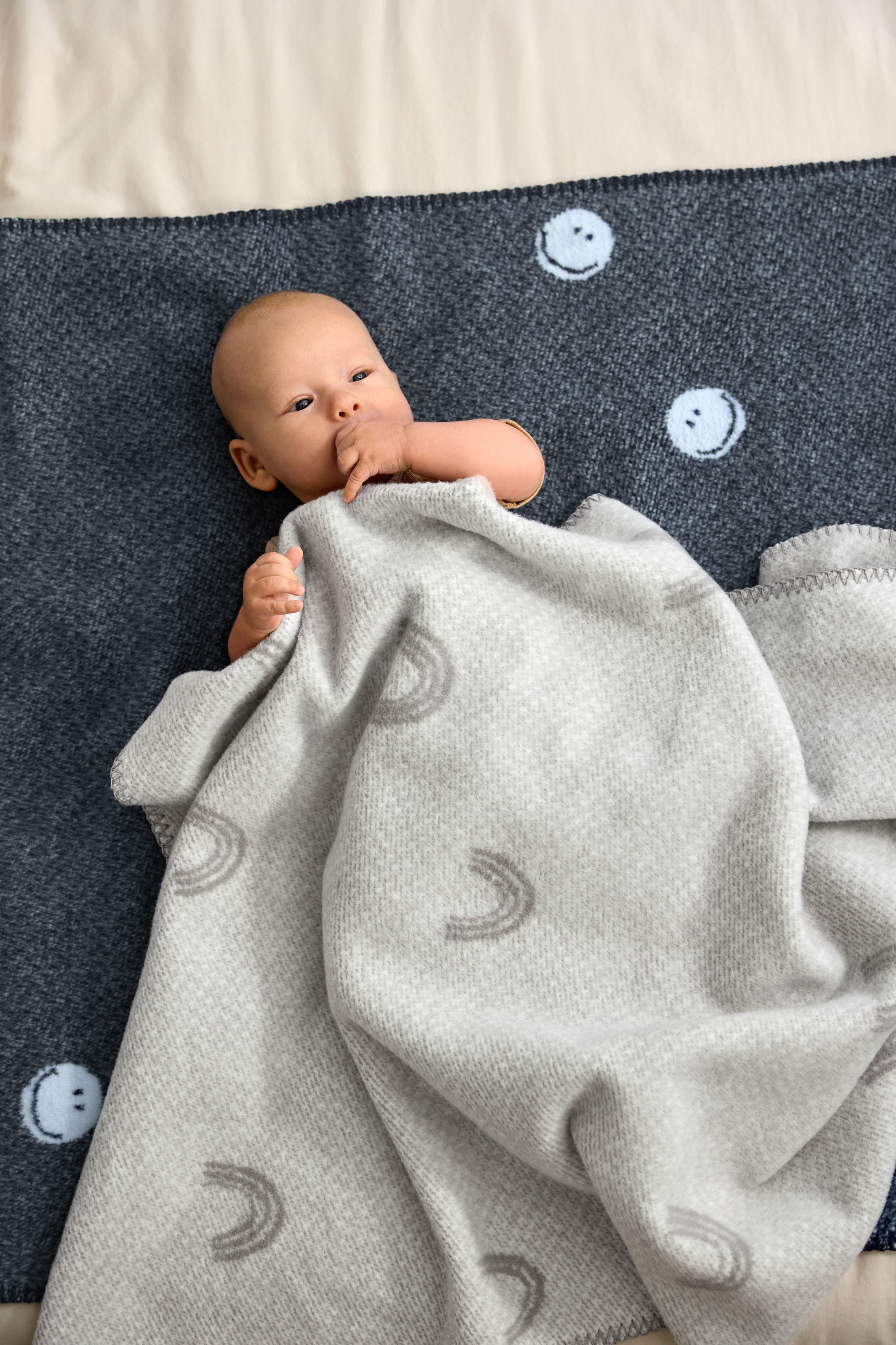 Babydecke - Bio Baumwolle, Grau