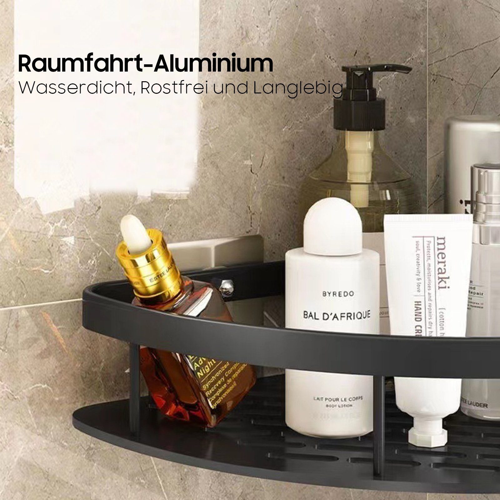 iceagle Duschablage Duschablage Ohne Bohren, Duschregal Ecke Edelstahl 2 Stück, Mit 4 Haken Dusche Ablage Badregal, Badregal Ohne Bohren für Küche Bad Duschkorb zum Hängen