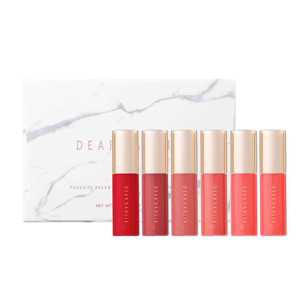 dear dahlia Paradise Dream Velvet Lip Mousse Mini 6Set Encre à lèvres mini set