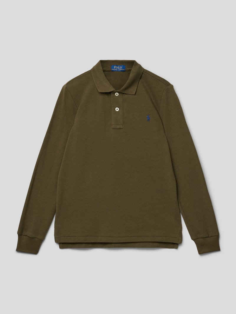 Longsleeve mit Polokragen in ecru