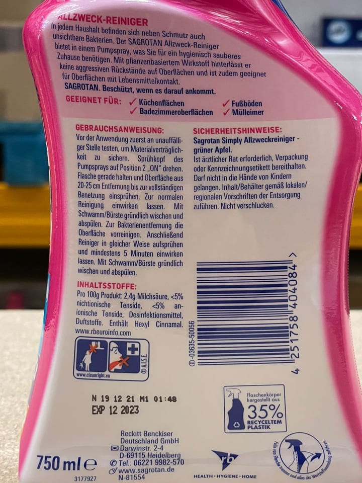 SAGROTAN 3er-Set: Allzweckreiniger 
