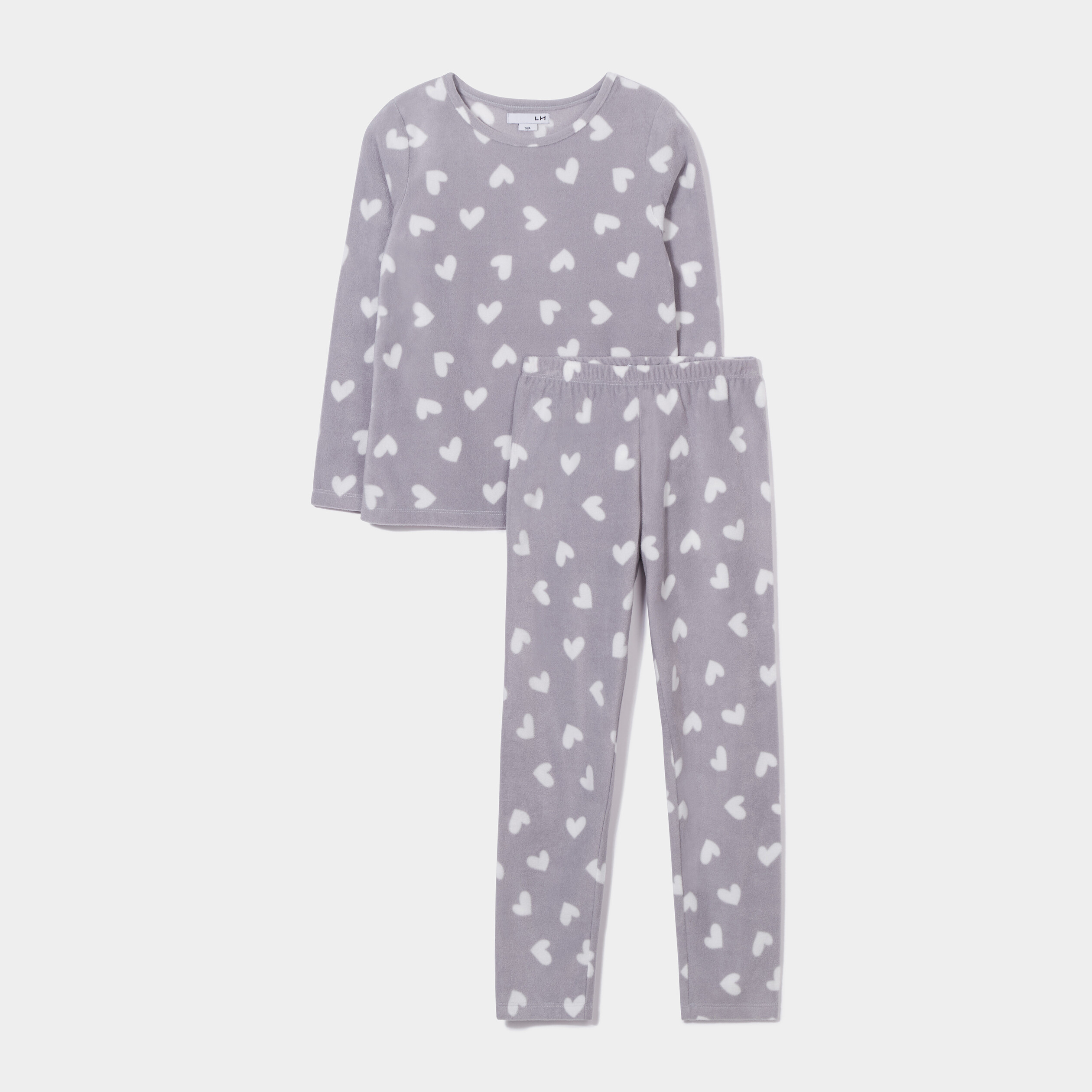 Ensemble pyjama pantalon pilou gris fille | La Halle