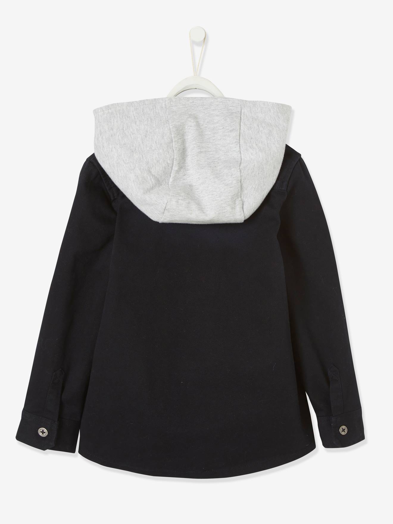 Surchemise à capuche effet 2 en 1 garçon denim black
