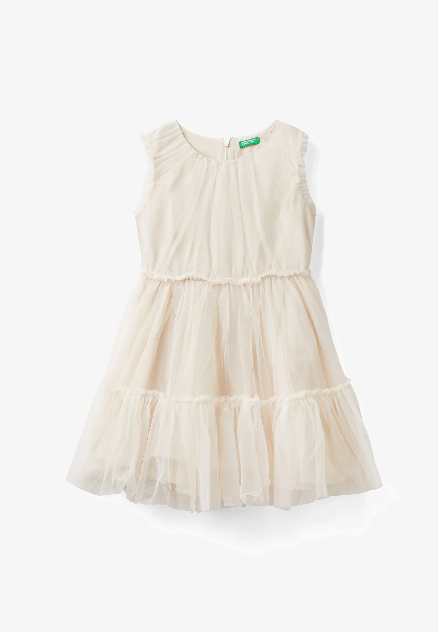 Vestido de verano United Colors of Benetton con fruncido elástico y corte regular