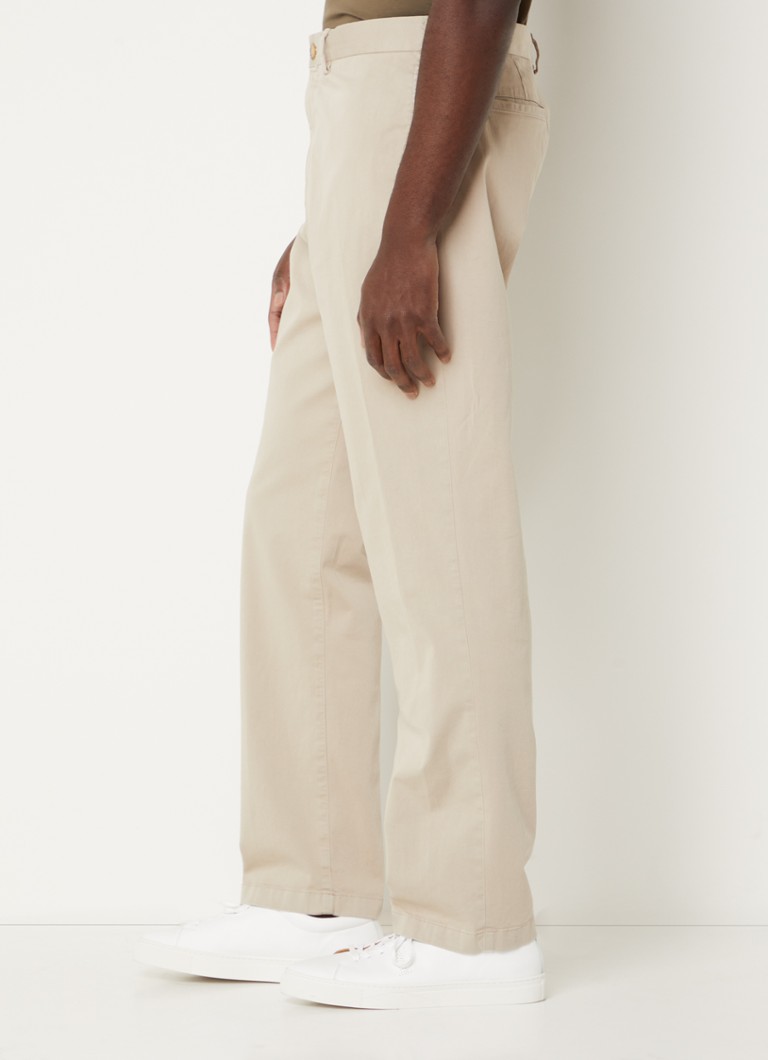 Pantaloni chino Boggi Milano Leo cu croială dreaptă și buzunare laterale