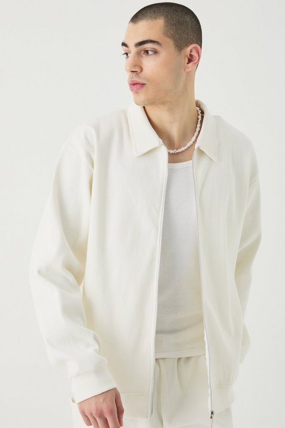 Gerippte Oversize Jacke