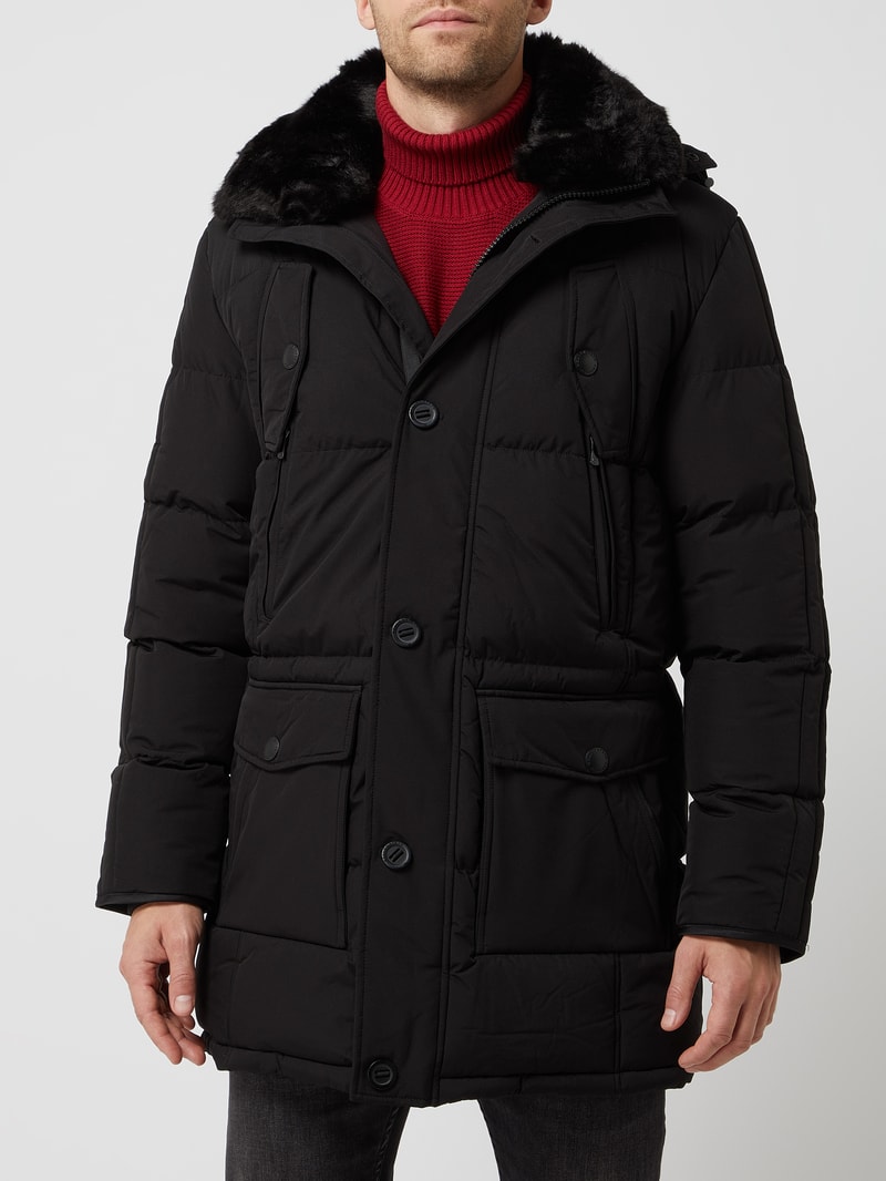 Centauri 44 Funktionsjacke mit abnehmbarer Kapuze in schwarz