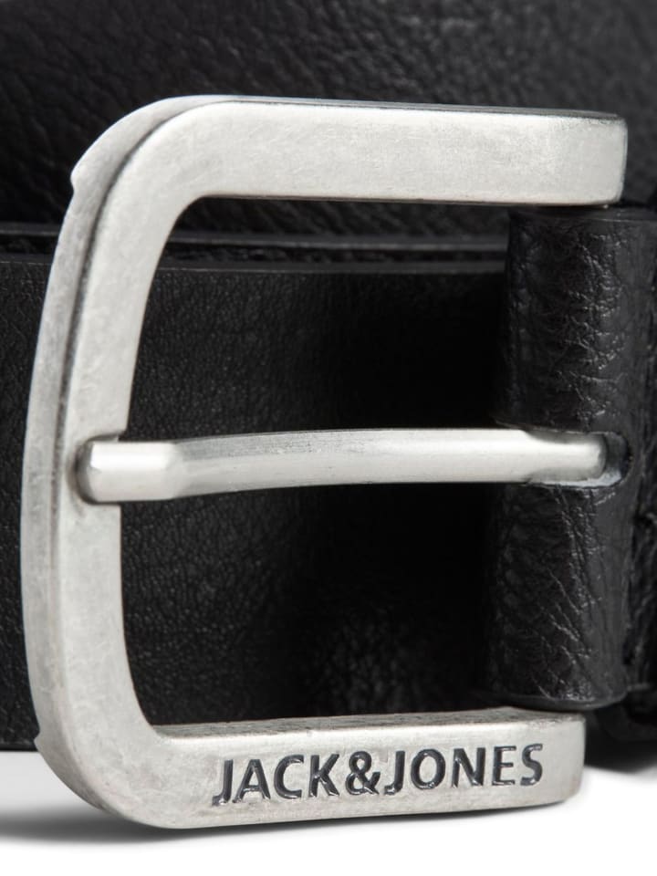 Jack & Jones Leder Optik Gürtel 2-er Stück Set mit Metall Schnalle JACHARRY in Schwarz-2 günstig kaufen