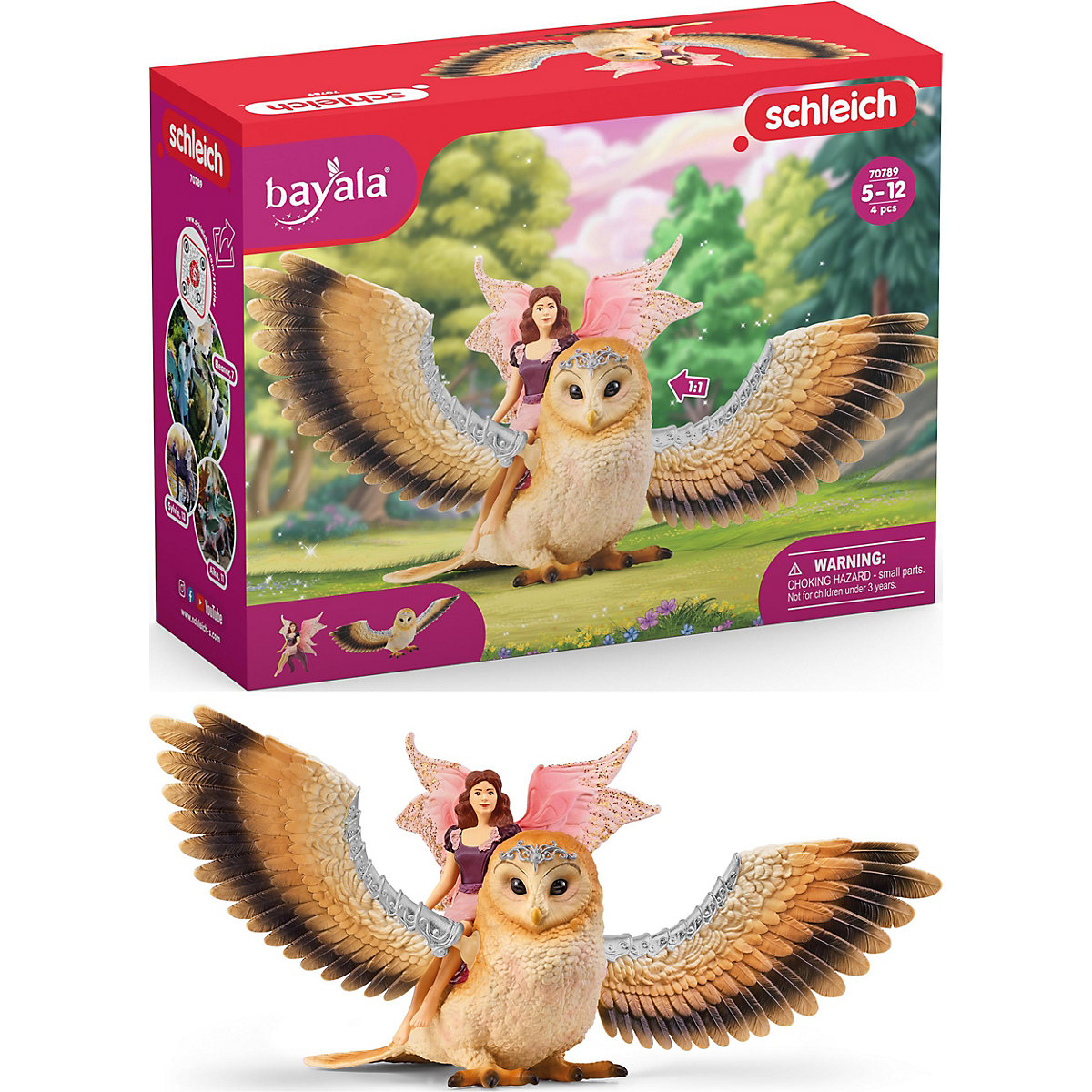 Schleich bayala 70789 Elfe auf Glitzer-Eule V2