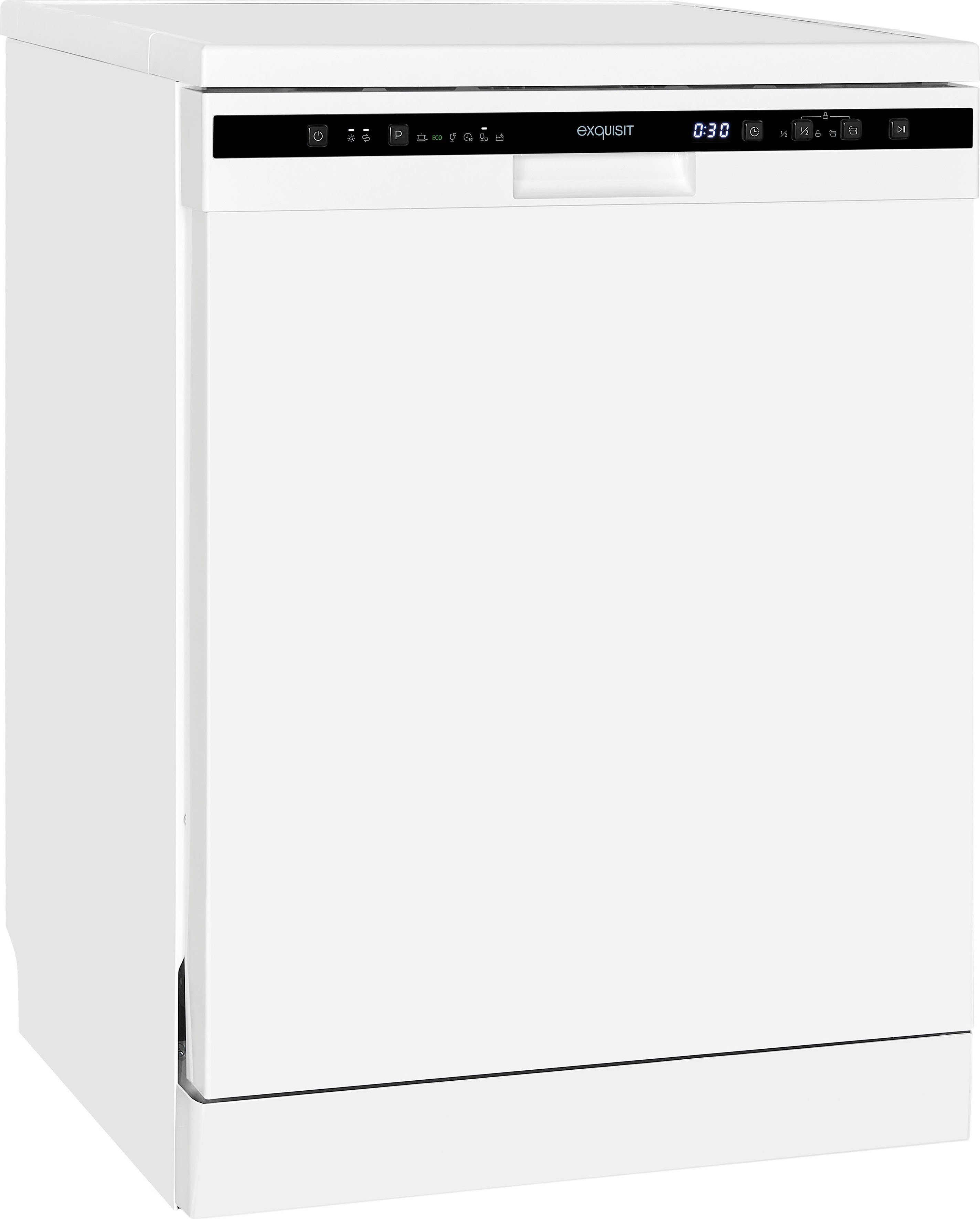 exquisit Standgeschirrspüler, GSP6312-030D weiss, 12 Maßgedecke