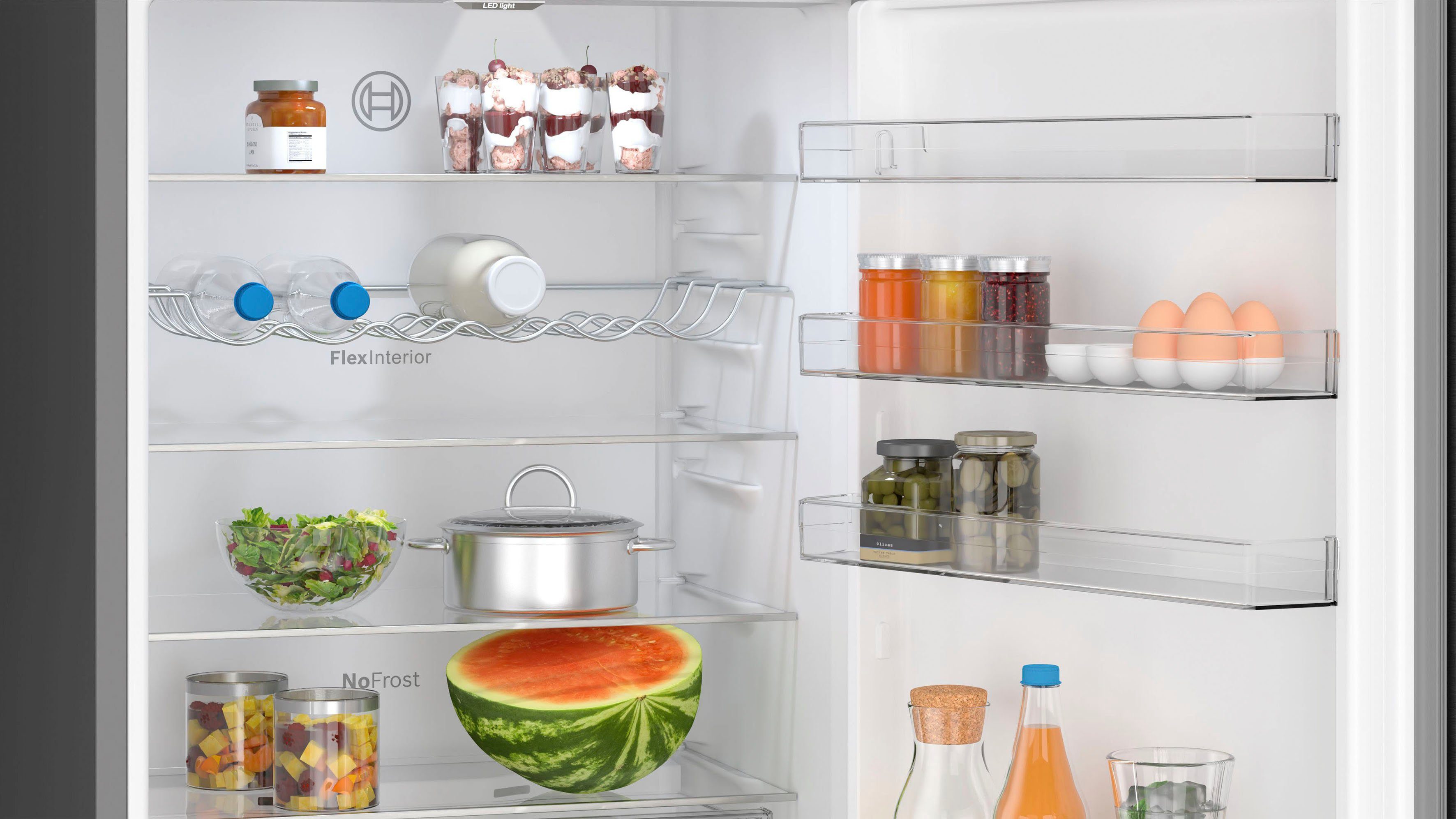 BOSCH Kühl-/Gefrierkombination Serie 4 KGN49OXBT, 203 cm hoch, 70 cm breit
