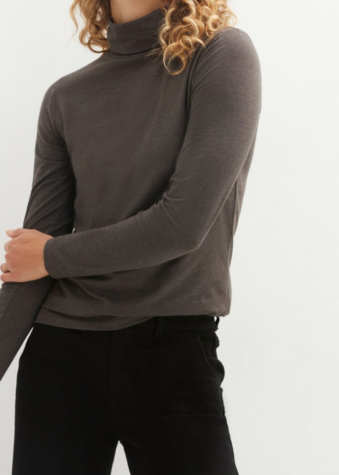 Langarmshirt mit Rollkragen (2er Pack)