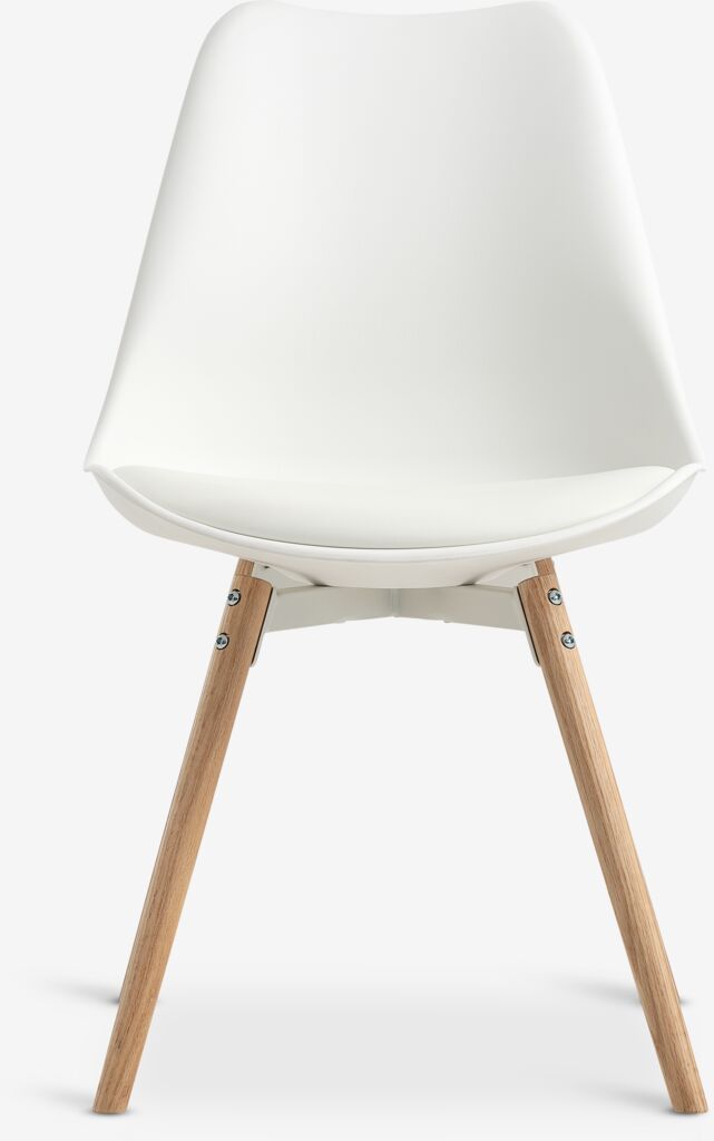 KASTRUP Chaise de salle à manger KASTRUP Blanc/Chêne