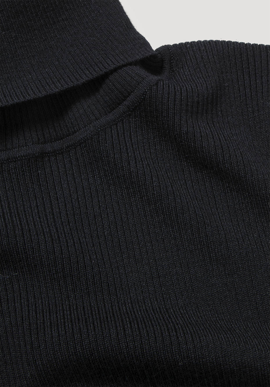 Rollkragenpullover aus Bio-Merinowolle mit Seide