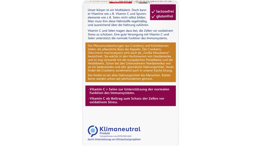Doppelherz Cranberry 800 + Kürbis 30 Kapseln