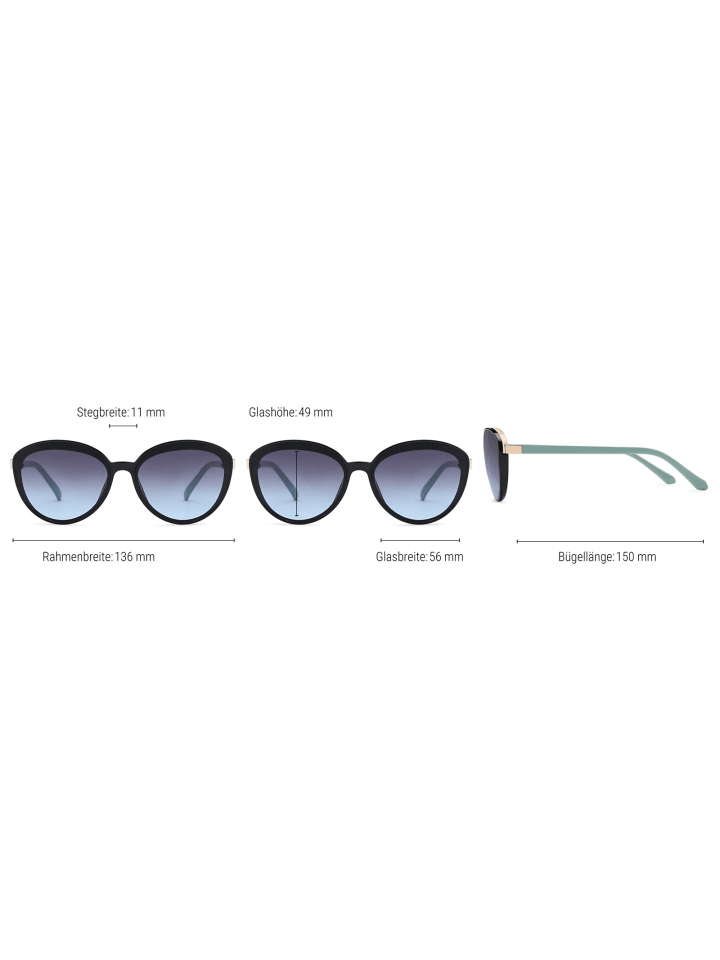 styleBREAKER Ovale Sonnenbrille in Transparent-Rose / Grau-Violett Verlauf günstig kaufen onesize