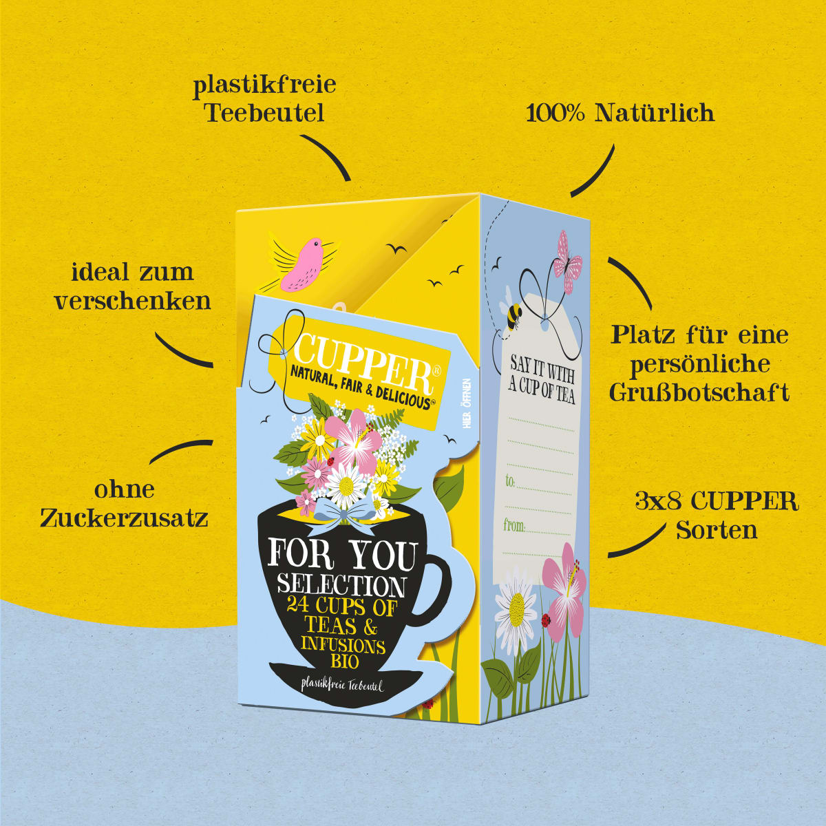 For You Selection Teas & Infusions Box, 8 verschiedene Sorten (24 Beutel), 43 g