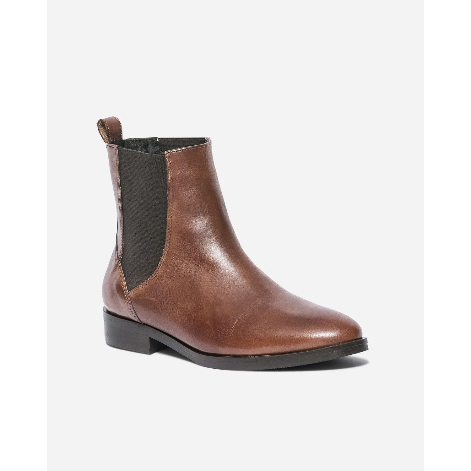 Chelsea boots cognac en cuir