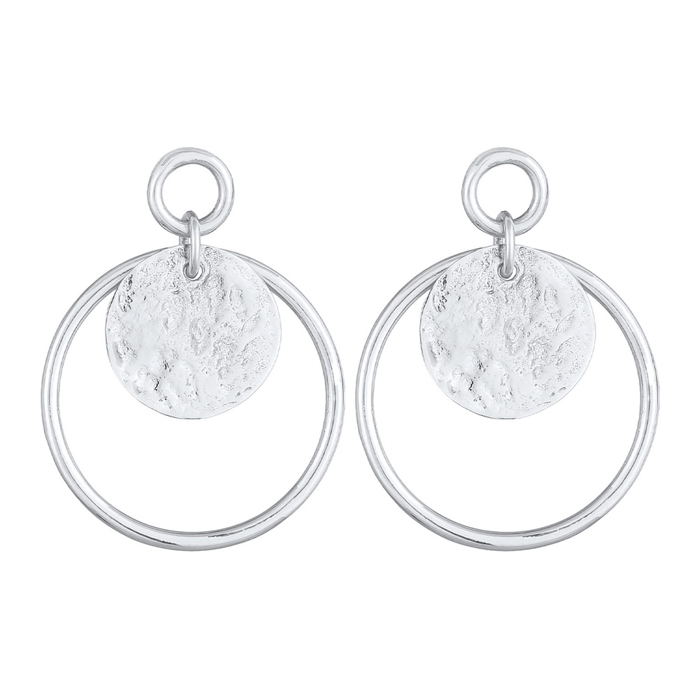 Elli Elli Boucles d'Oreilles Boucles d'oreilles pour femmes Basic rond en argent 925 s Boucles d'oreilles