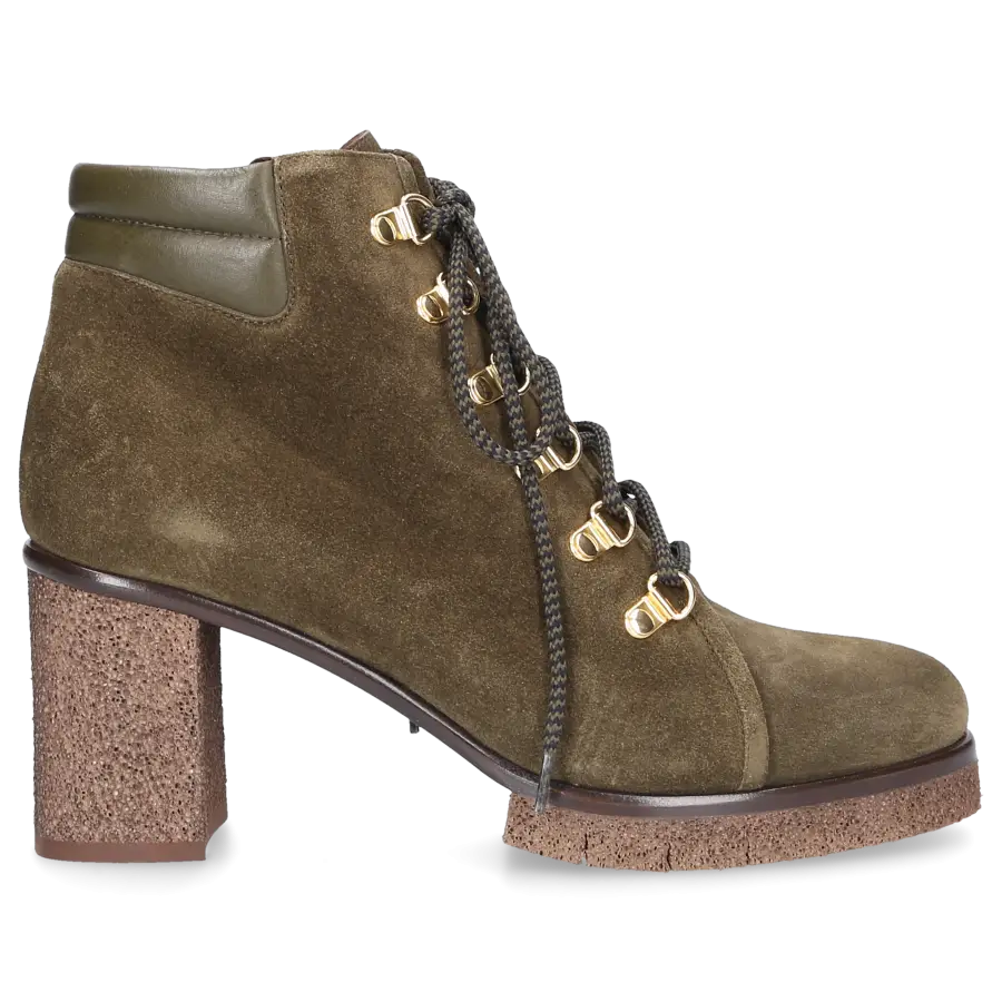 Truman's - Schnürstiefeletten 8623 Veloursleder - grün
