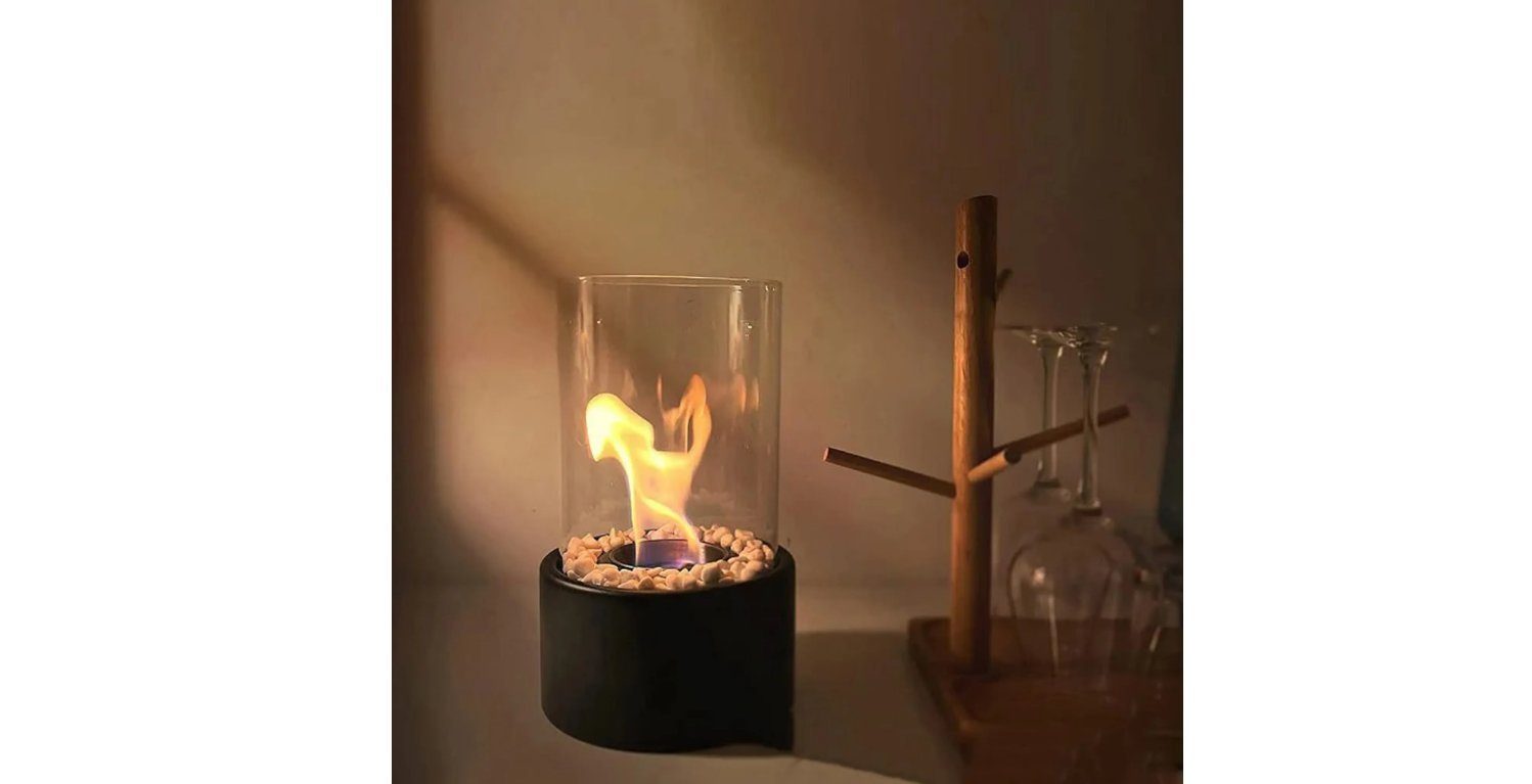 MMXX Feuerschale Tischkamin mit Bioethanol, Tischofen wärmend, indoor & outdoor