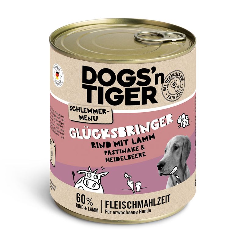 Sparpaket Dogs'n Tiger Schlemmermenü für Hunde 12 x 800 g