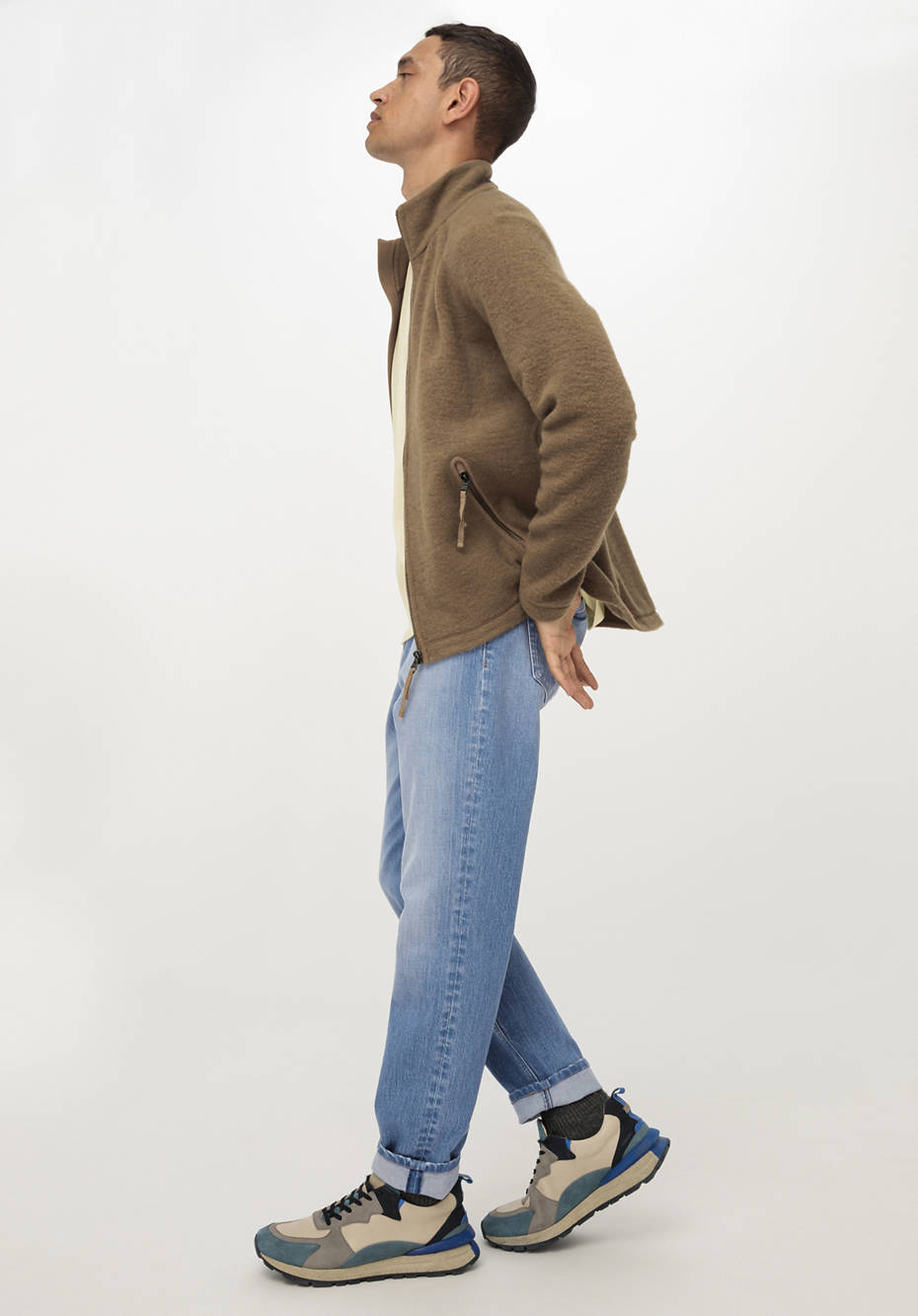 Wollfleece-Jacke aus reiner Bio-Merinowolle
