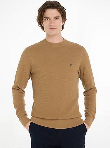 TOMMY HILFIGER Herren Strickpullover RECTANGULAR STRUCTURE CREW