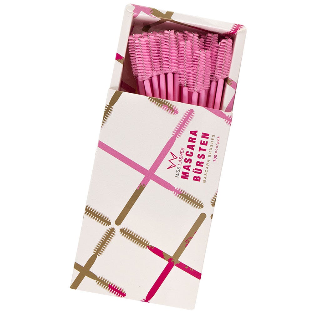 Miss Lashes Mascarabürsten rosa 100 Stück
