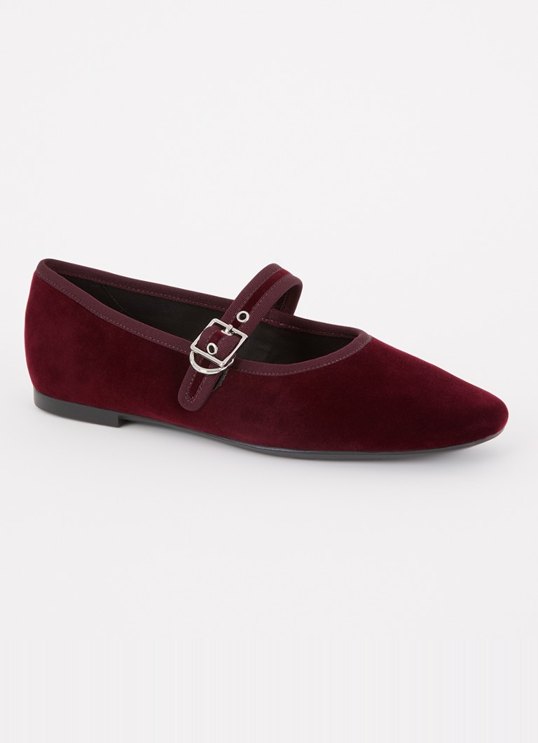 Balerini Jolin din catifea de la Vagabond Shoemakers cu cataramă