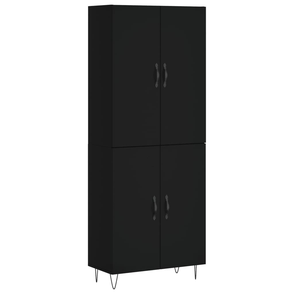 vidaXL Sideboard Highboard Schwarz 69,5x34x180 cm Holzwerkstoff (1 St)
