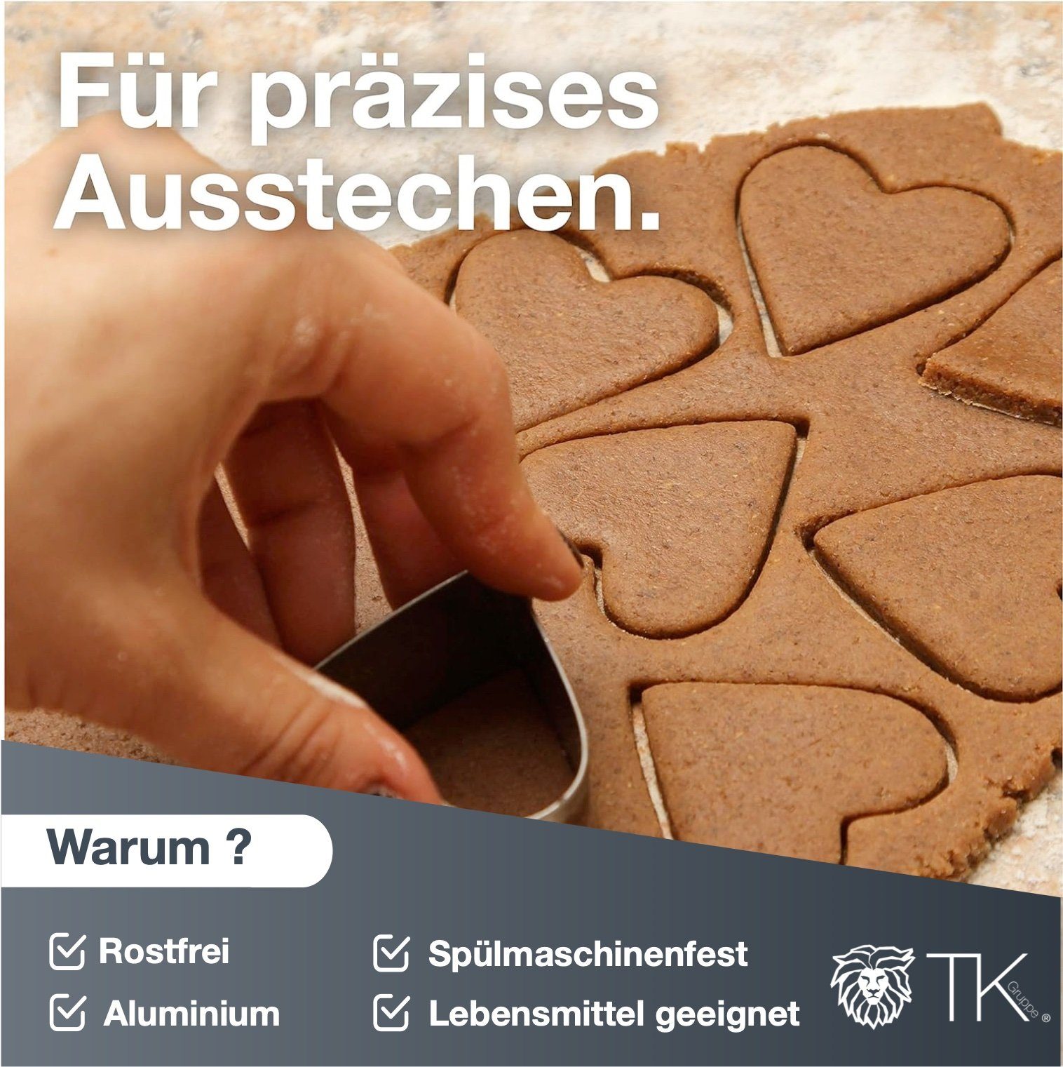 TK Gruppe Ausstechform 20er Ausstechform Set - für Backen Weihnachten & Xmas - Steckform, (20-St)