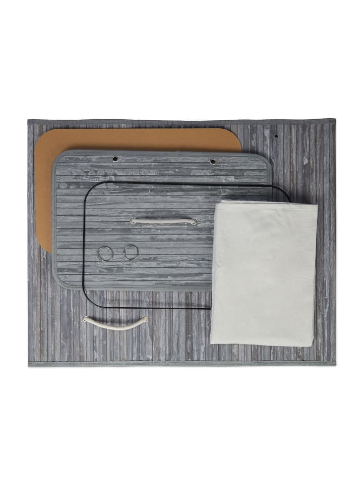 relaxdays Wäschekorb in Grau - (B)55 x (H)63 x (T)35 cm günstig kaufen onesize