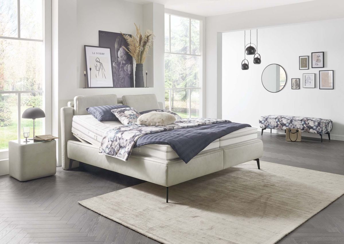 Oschmann Polsterbett 21135 mit Bettkasten Silver 180 x 200 cm