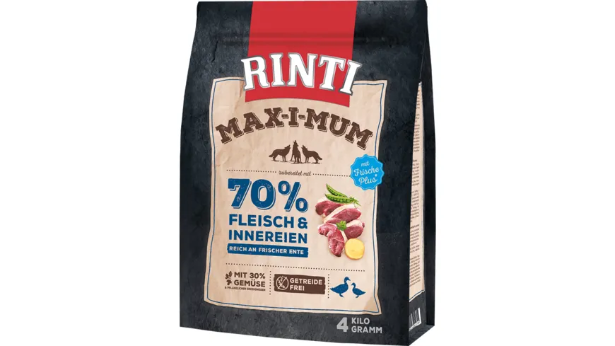 RINTI Hundetrockenfutter MAX-I-MUM Ente 4 kg