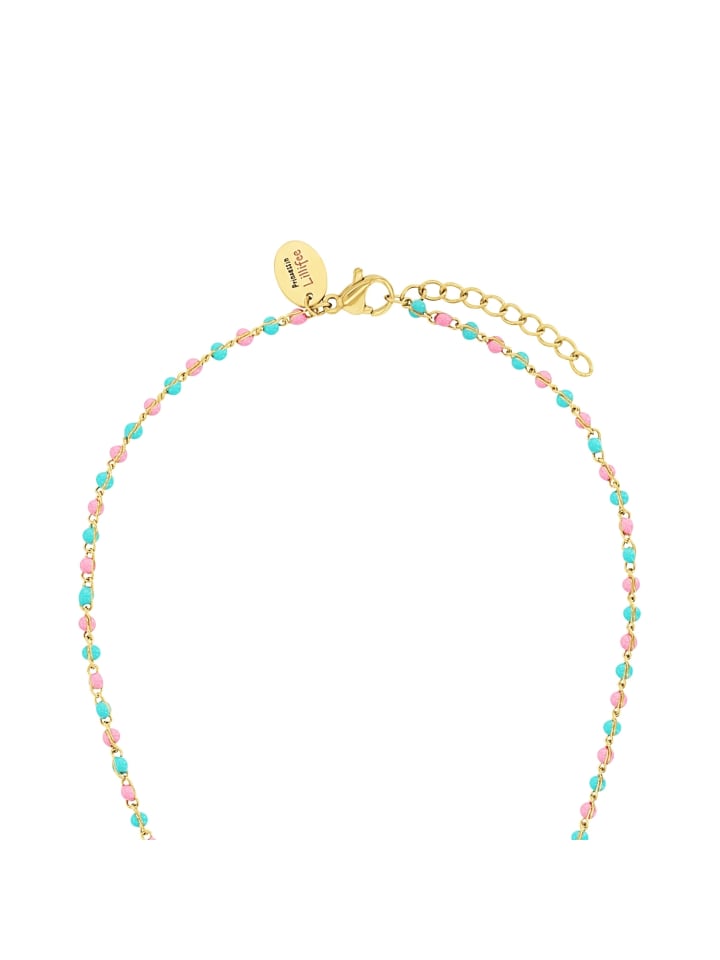 Prinzessin Lillifee Kette mit Anhänger Edelstahl, IP Gold in Rosa günstig kaufen 38 cm