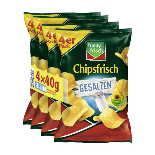 Funny-Frisch Chipsfrisch gesalzen 4x 40g
