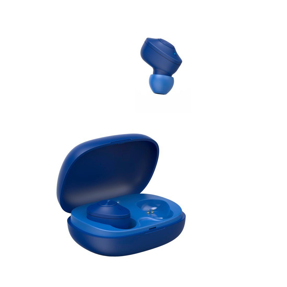 Hama True Wireless Kopfhörer In Ear, Ladecase, bis 16h Akku, Bass Boost Bluetooth-Kopfhörer (Freisprechfunktion, Sprachsteuerung, True Wireless, integrierte Steuerung für Anrufe und Musik, kompatibel mit Siri, Google Now, Google Assistant, Siri, A2DP