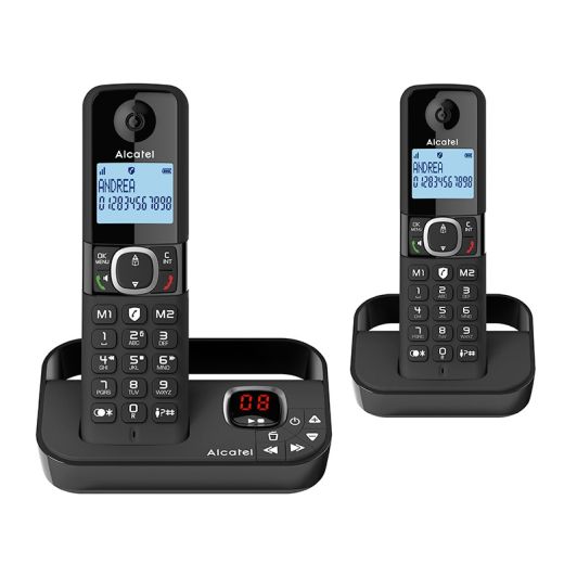 Telefon ALCATEL F860 Duo cu robot telefonic negru