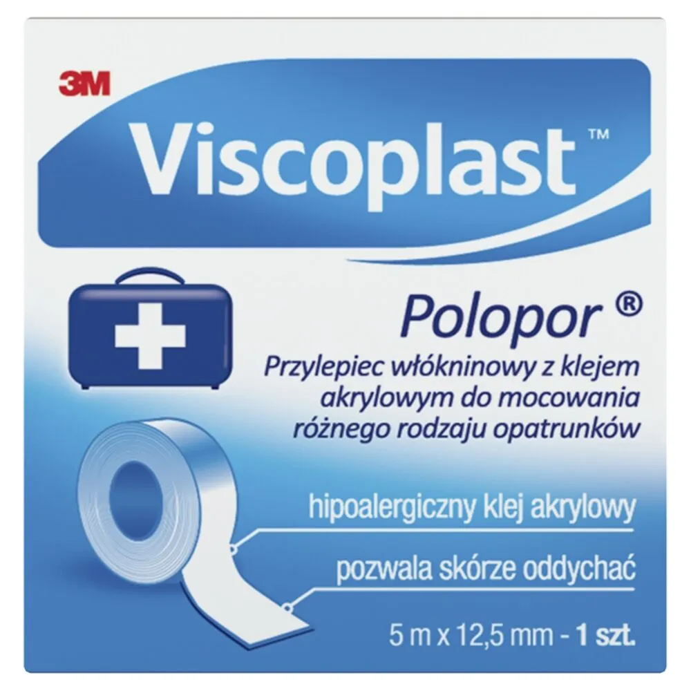 Viscoplast Polopor, cinta adhesiva no tejida, 5 x 0,0125 m