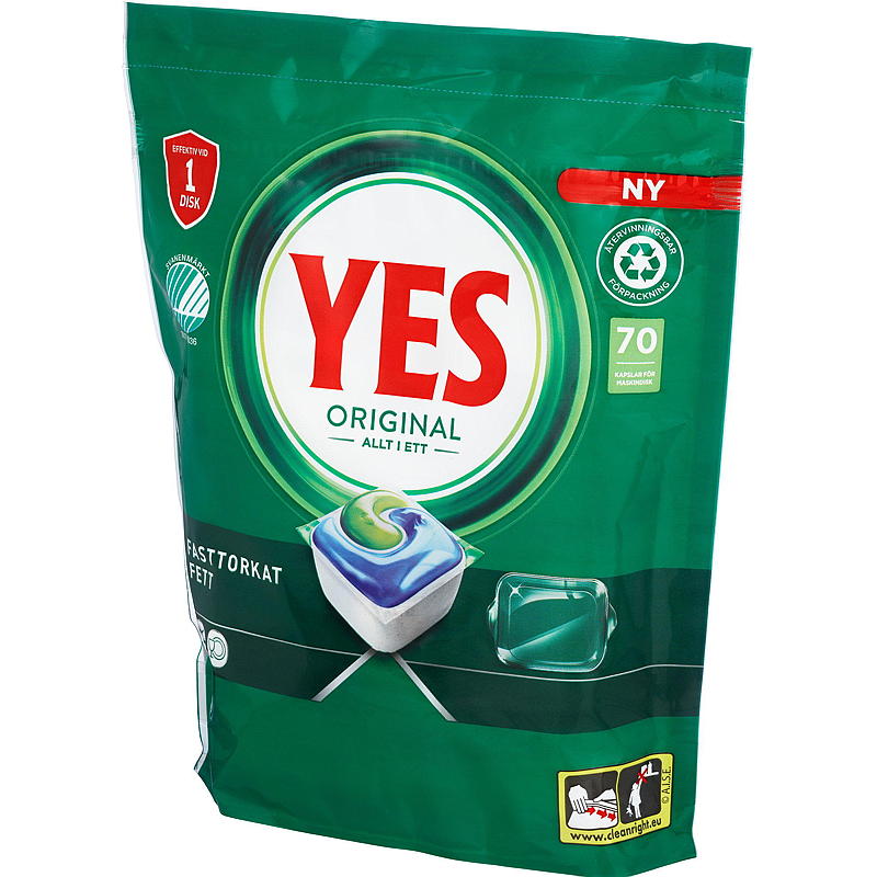 Yes Yes oppvasktablett 70 stk Original