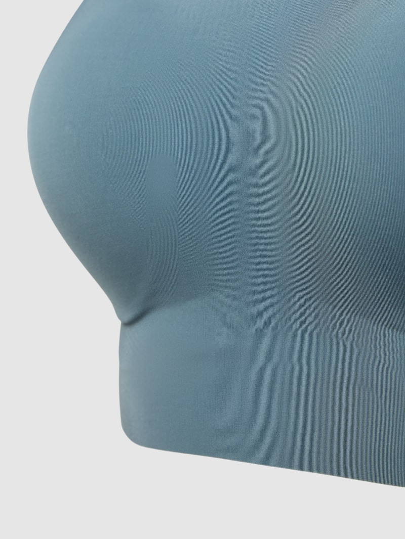 Bralette mit Label-Detail Modell 'Feel' in dunkelblau