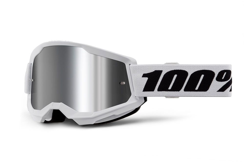 100% Strata 2 (Mirror Lens FA23) White - Goggle kaufen | Bike-Discount