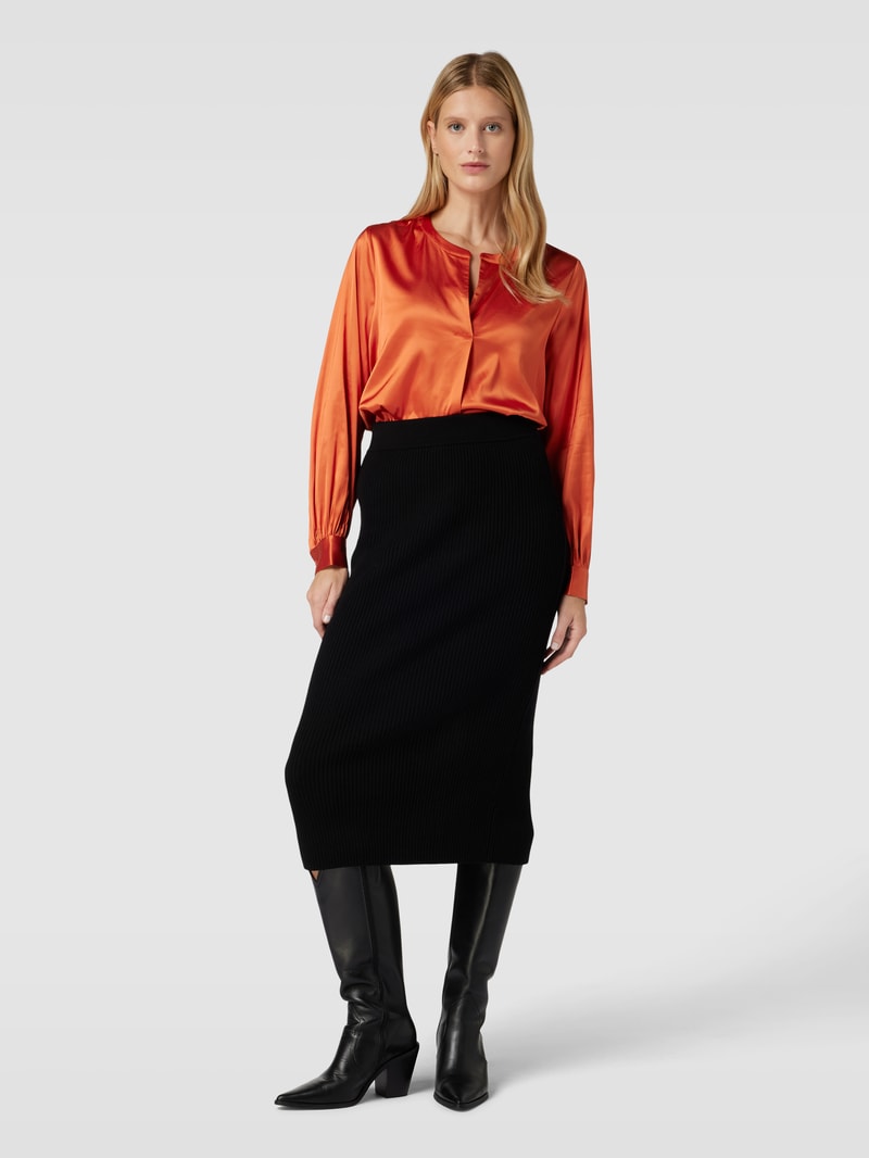 Bluse in Satin-Optik Modell 'ENFA' in orange