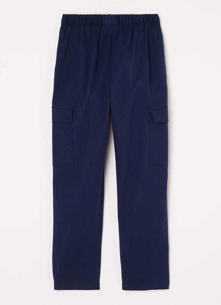 Pantaloni cargo Lacoste slim fit cu logo brodat